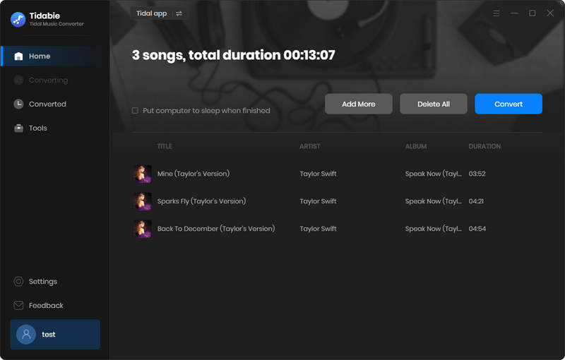 tidal music to local pc