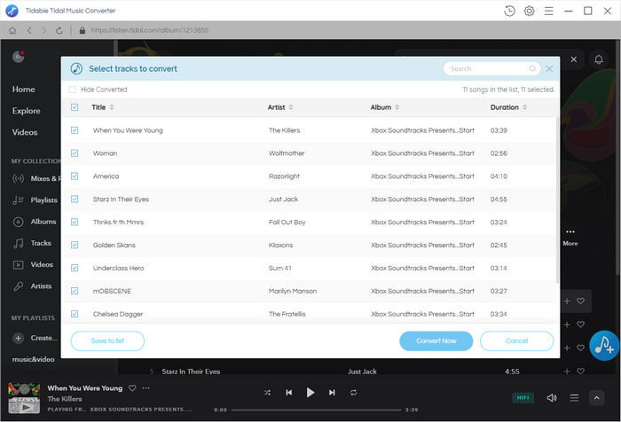 convert and download tidal music