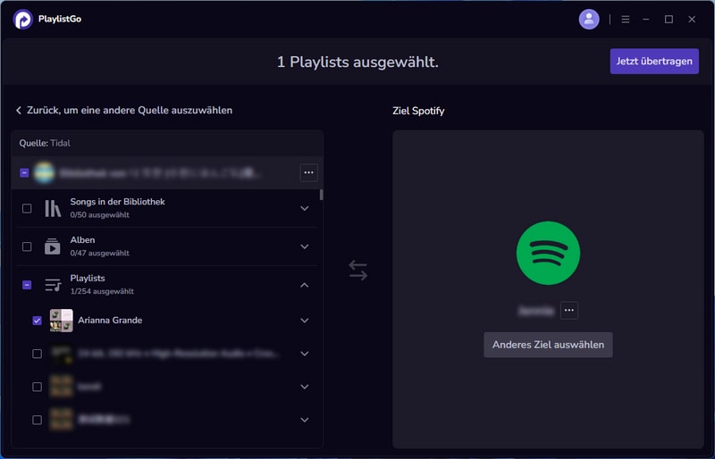 tidal zu spotify übertragen