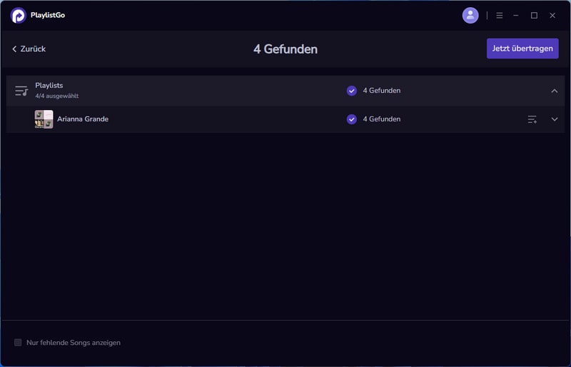 start transfer tidal to spotify