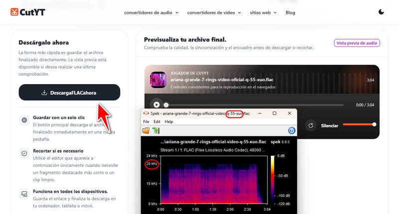 cutyt conversor de youtube a flac
