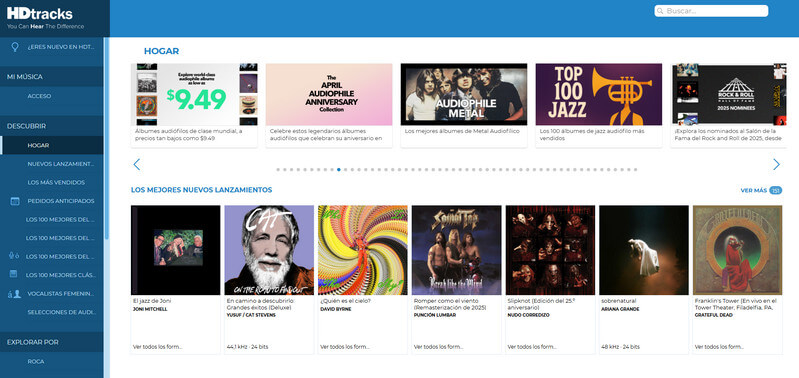 descargas de música flac desde hdtracks