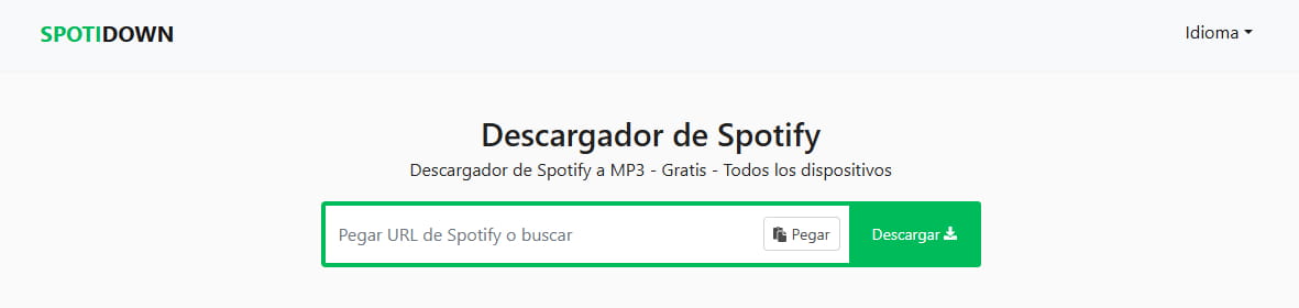 Descargador de listas Spotify: spotidownapp