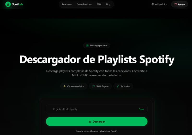descargador de listas de spotify: spotilab