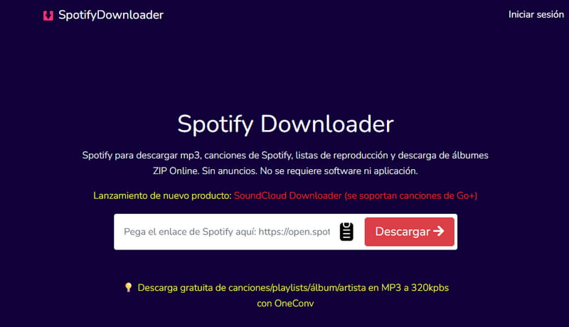 Descargador de listas Spotify: spotisongdownloader