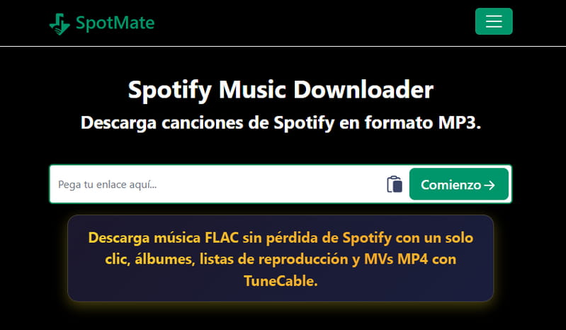 Descargador de listas Spotify: spotmate