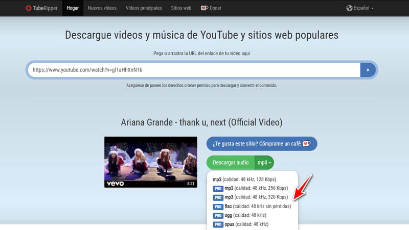 tuberipper conversor de youtube a flac