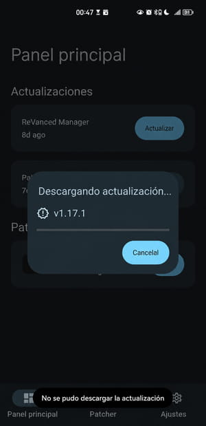 actualizar revanced manager
