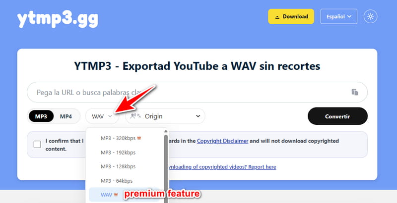 ytmp3gg conversor de youtube a wav