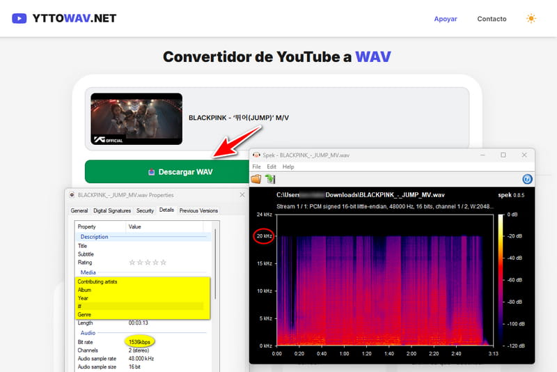 yttowav.net conversor de youtube a wav