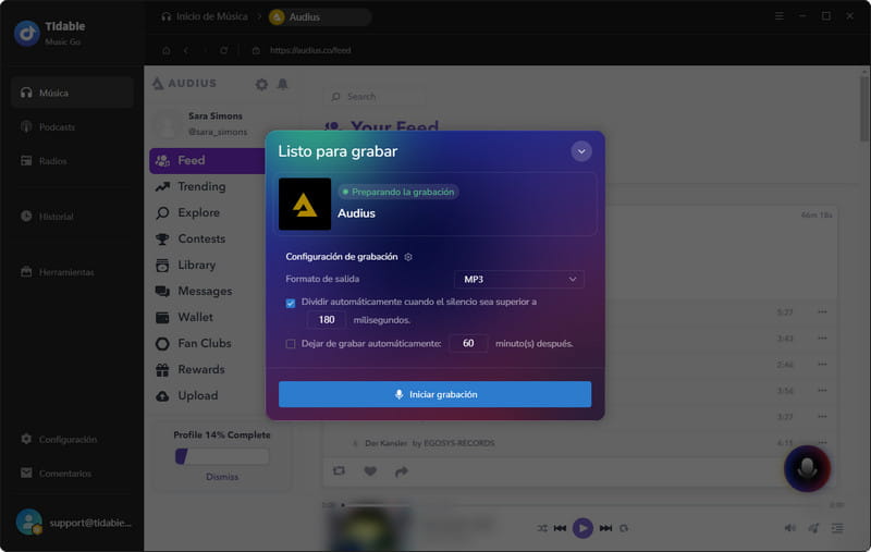 iniciar grabación