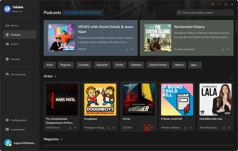 escuchar o descargar podcast