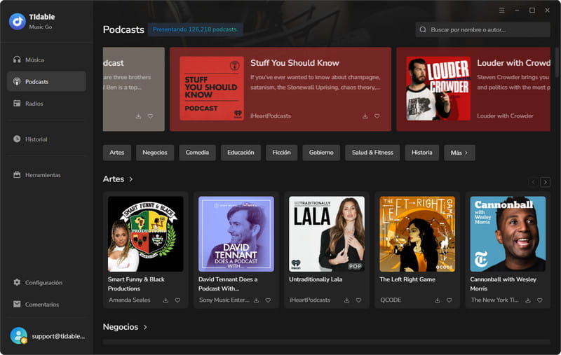módulo de podcasts
