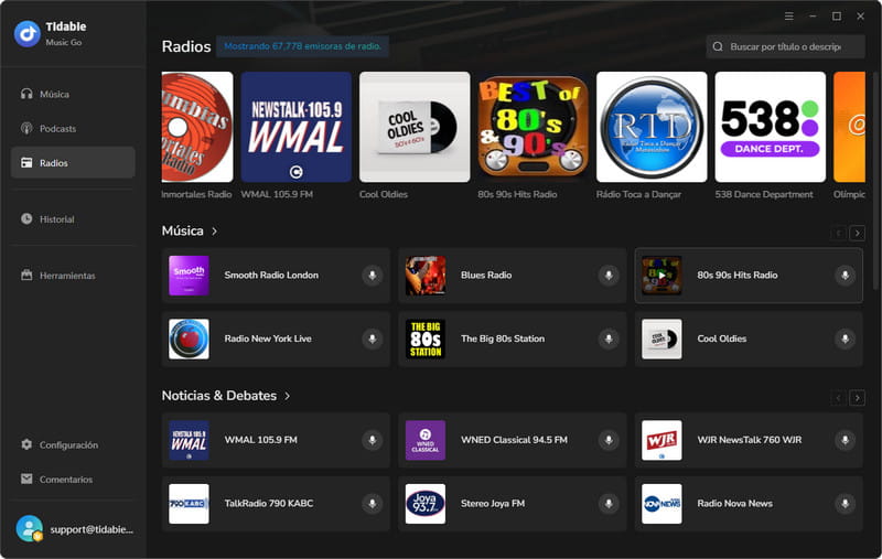 interfaz de radio