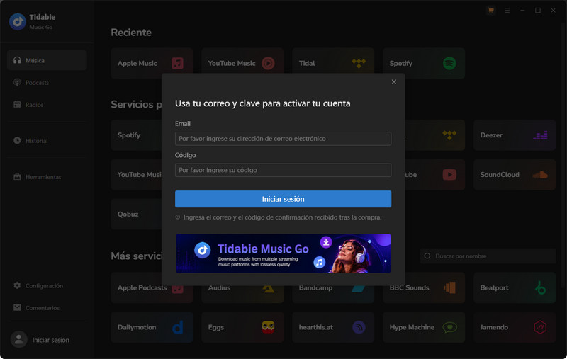 registrar tidabie music go