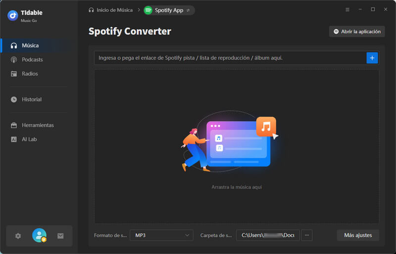 seleccionar fuente de música