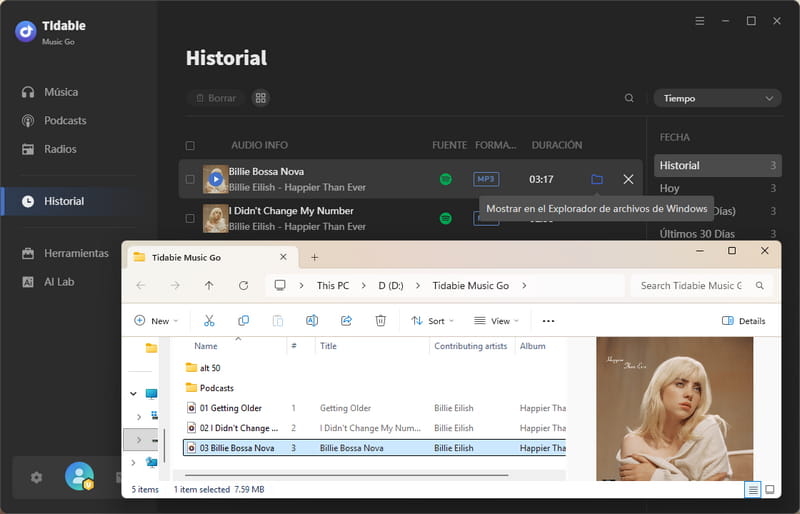 convertir música de spotify a mp3