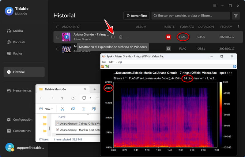 video de youtube convertido a flac