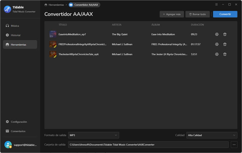 conversor aa/aax