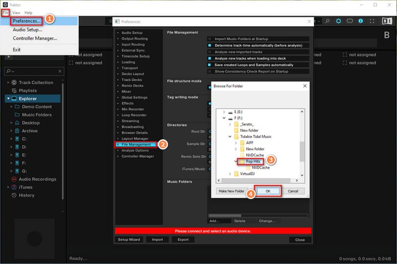 use tidal music with traktor dj for mixing