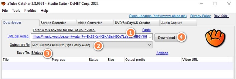 a tube catcher interface