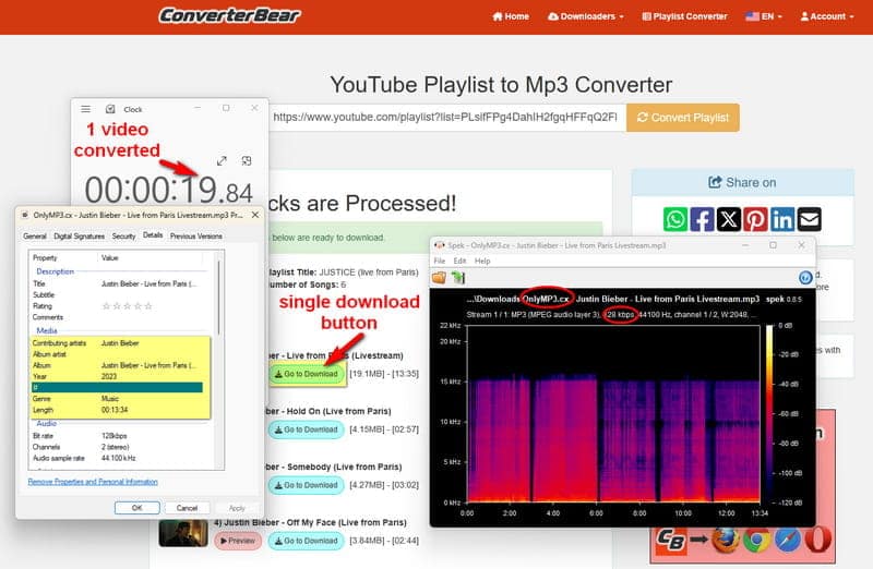 converterbear youtube playlist to mp3 downloader