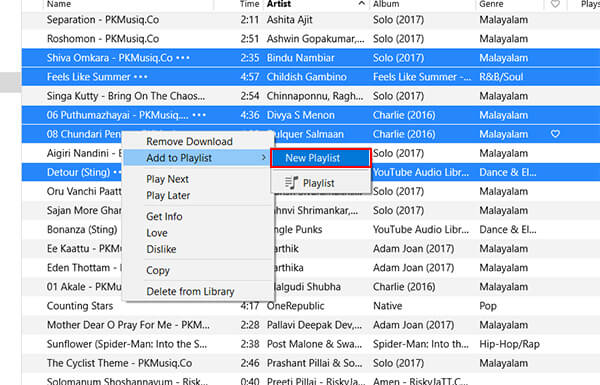 add new playlist on itunes