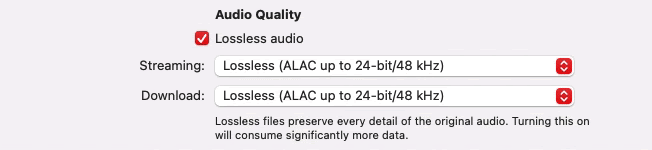 change apple music sound quality