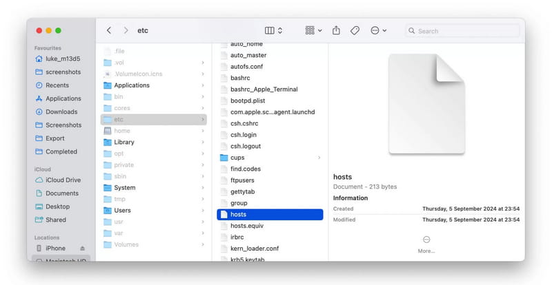 edit hosts file on mac