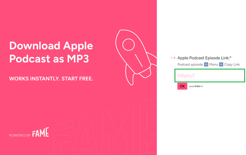 fame apple podcast downloader