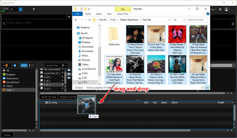 import tidal music to serato dj