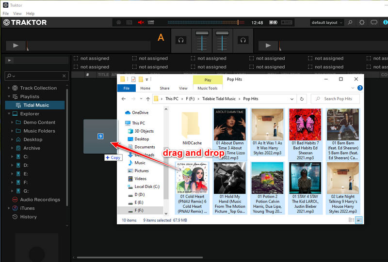 add tidal music to traktor dj