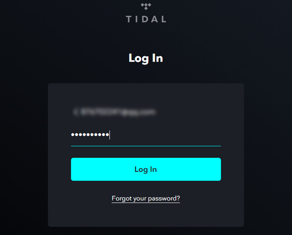 log in to tidal music