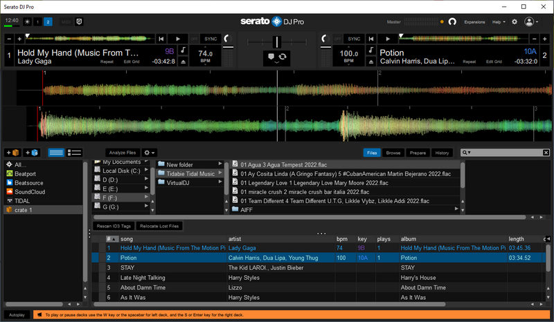 use tidal music with serato dj for mixing