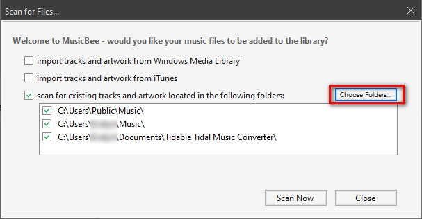 add tidal music to MusicBee