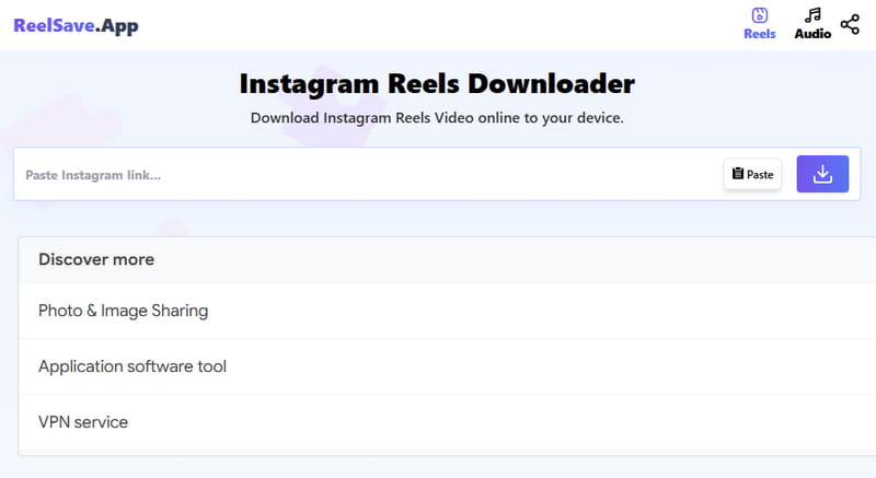 reelsave instagram reel audio downloader