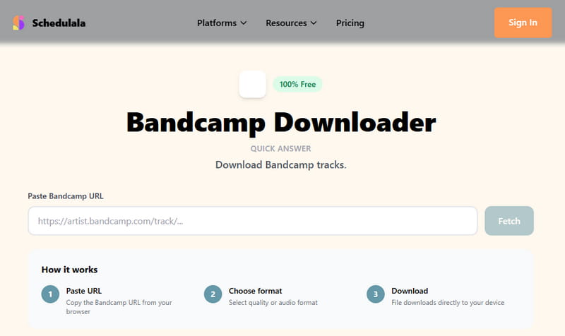 schedulala bandcamp downloader