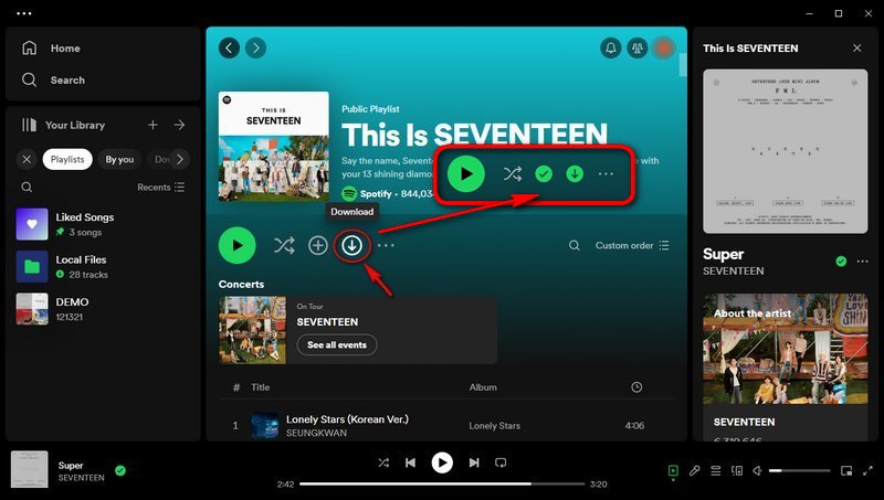 download spotify music with the deskrop app