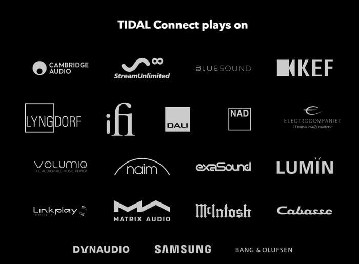 tidal connect-fähige Geräte