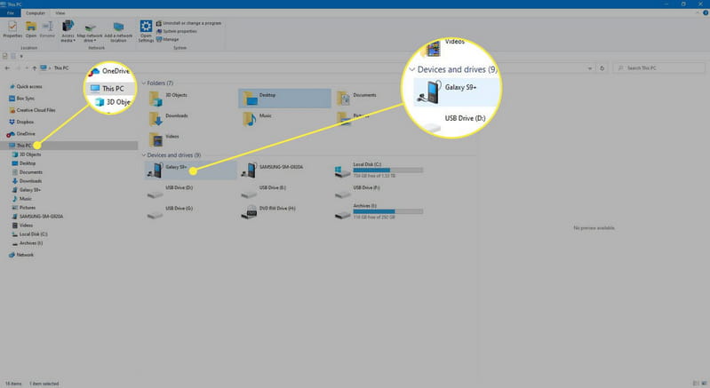 transfer files from computer to android