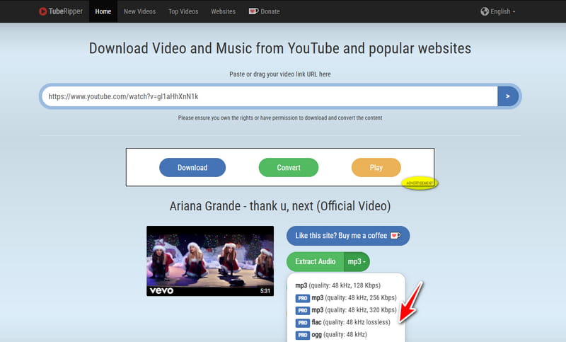tuberipper youtube to flac converter