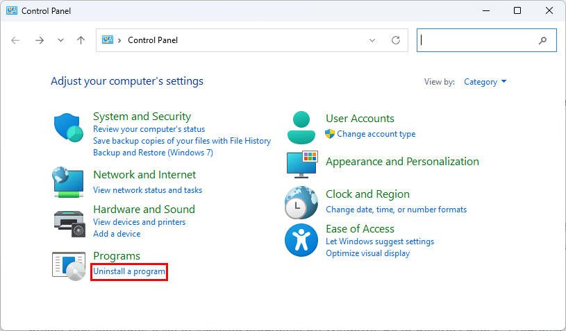 uninstall apps