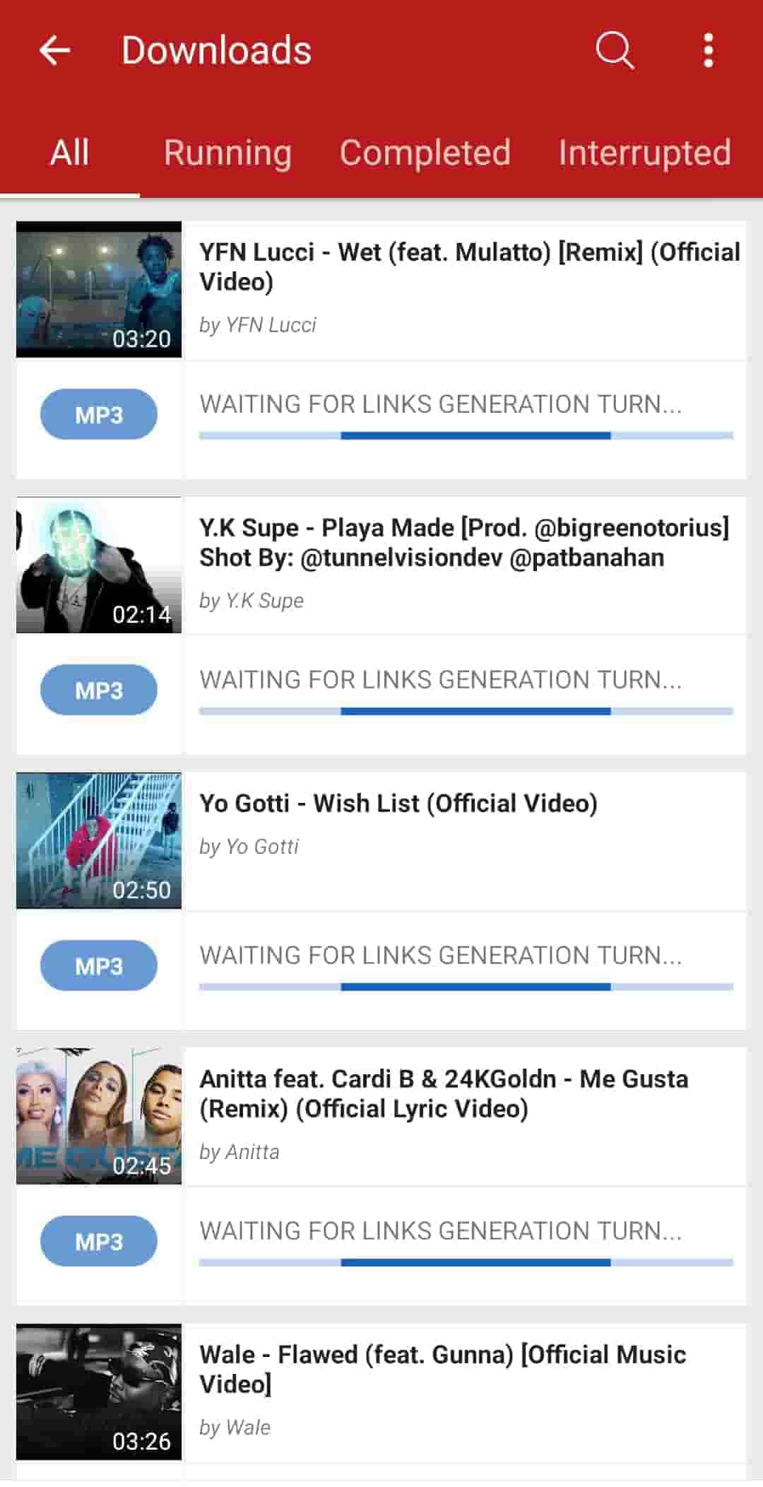 videoder downloading youtube playlist to mp3