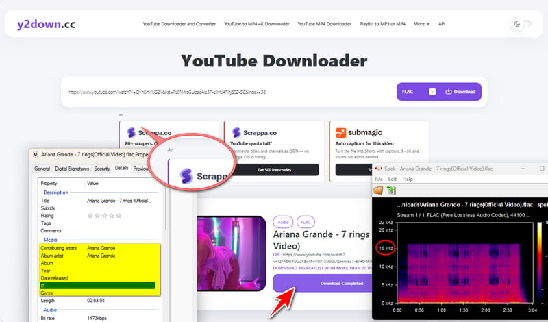 y2down youtube to flac converter
