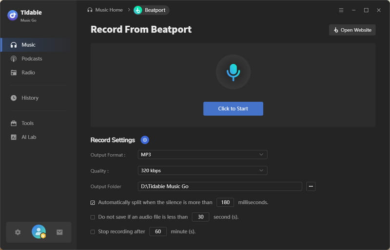 bandcamp settings