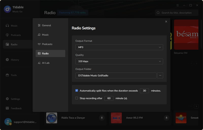 record settings