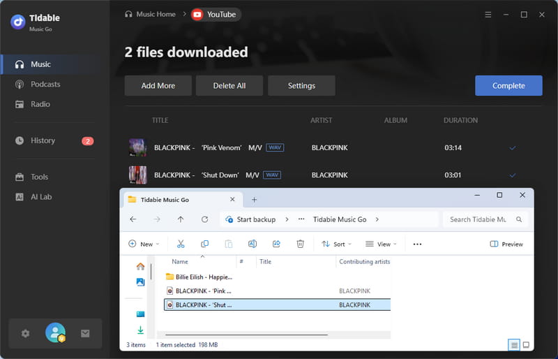 converted youtube video flac