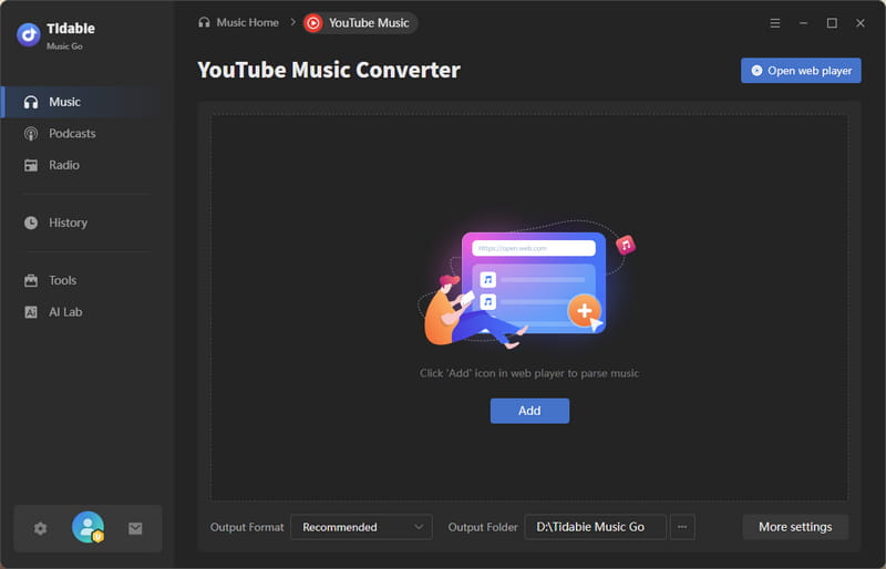 Load YouTube Web player
