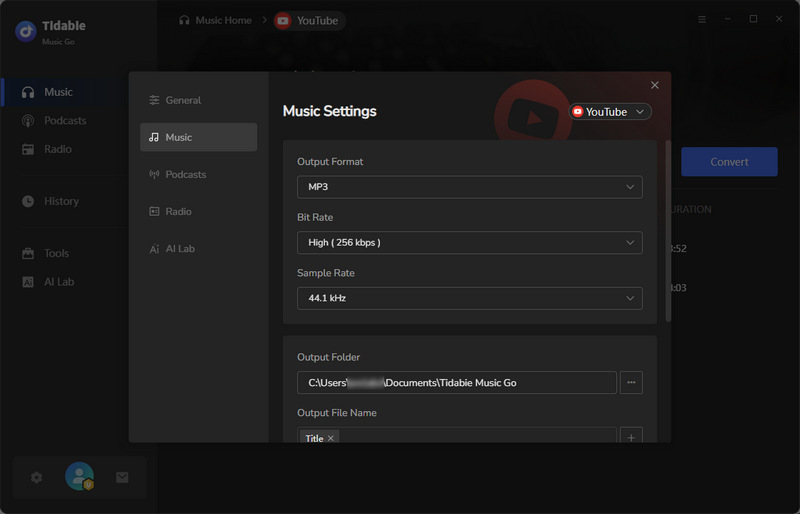 youtube settings