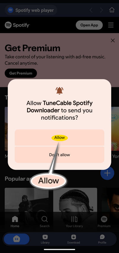 allow tunecable spotify apk
